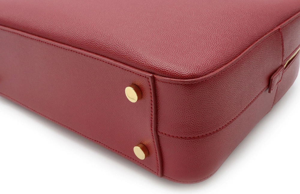 SAINT LAURENT PARIS Saint Museum 2way Shoulder Bag Leather Red - Picture 3 of 9